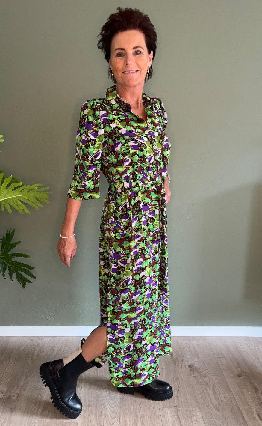 Love & Divine Kjole - Love723-5 - Lime/Purple