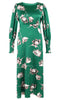 Love & Divine Kjole - Love737-8 - Green Flower
