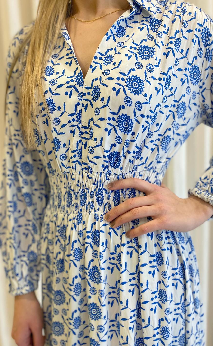 Love & Divine Kjole - Love787 - Cream / Blue