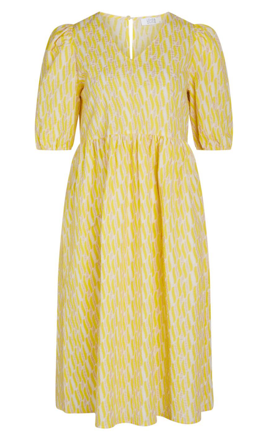 Love & Divine Kjole - Love798 - Retro Yellow