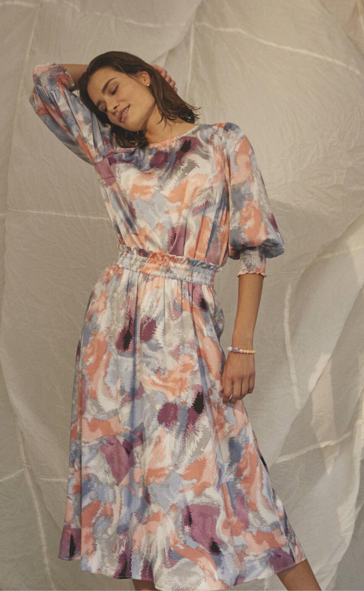 Love & Divine Nederdel - Love458-3 - Multi Blue/pink