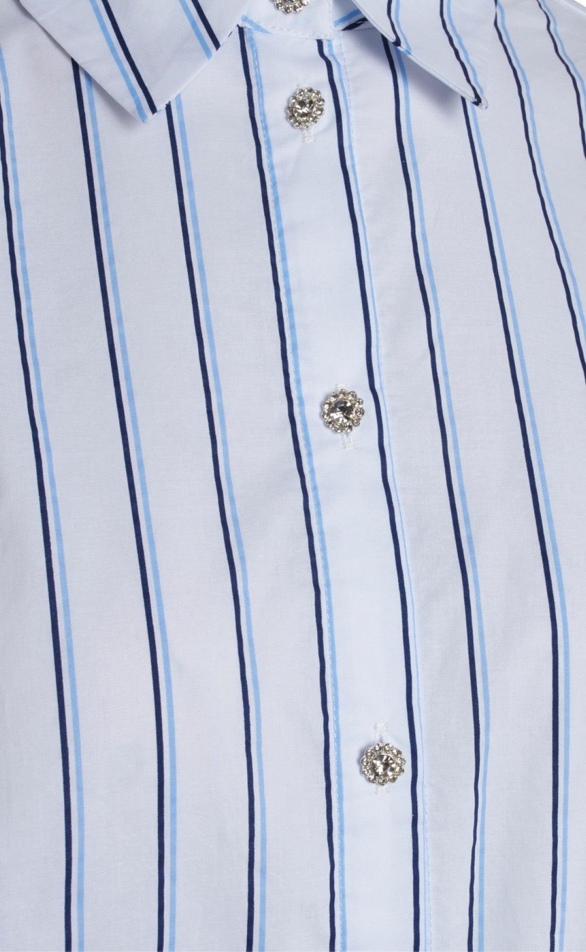 Love & Divine Skjorte - Love615 - White/Blue Stripe