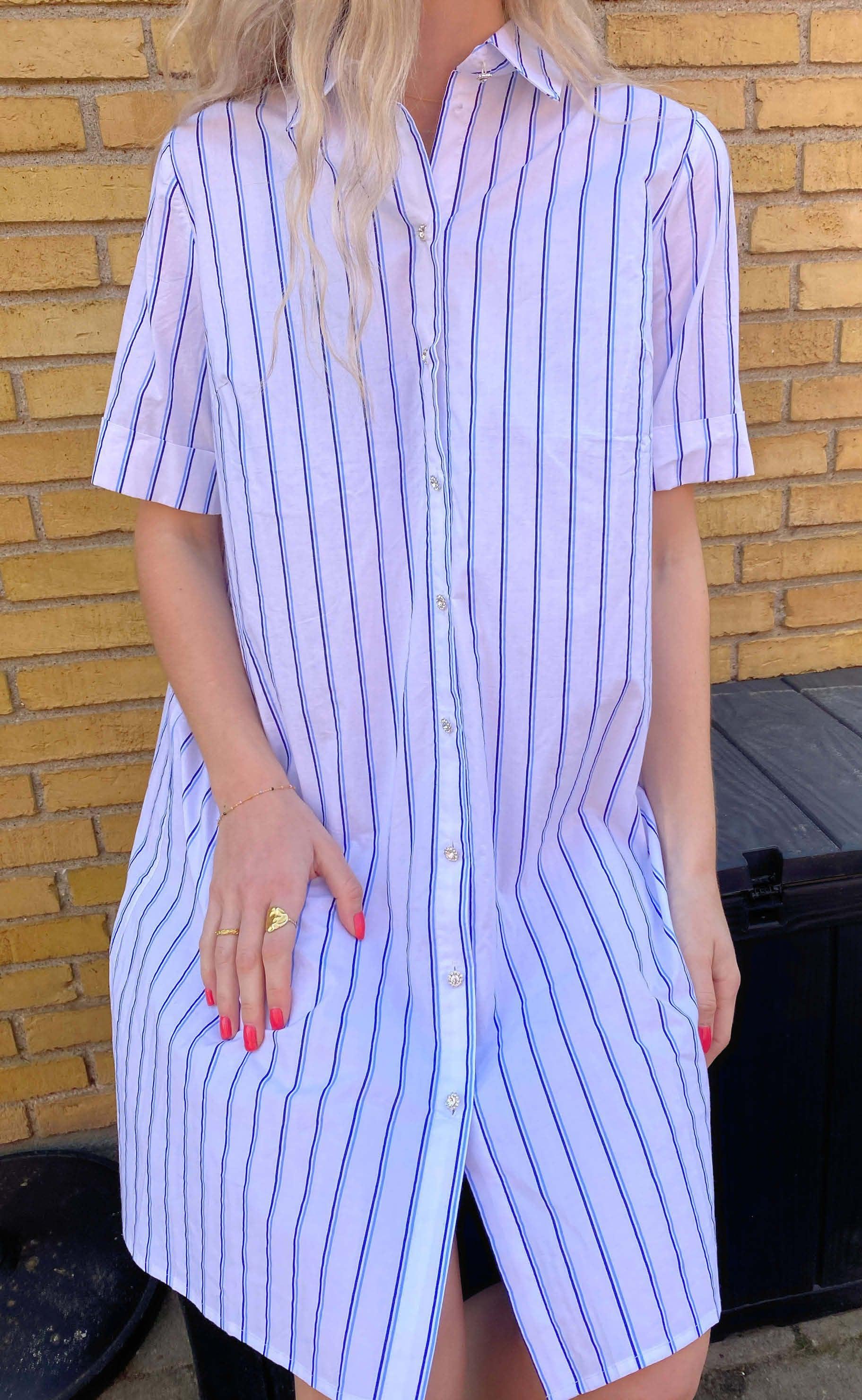 Love & Divine Skjorte - Love615 - White/Blue Stripe