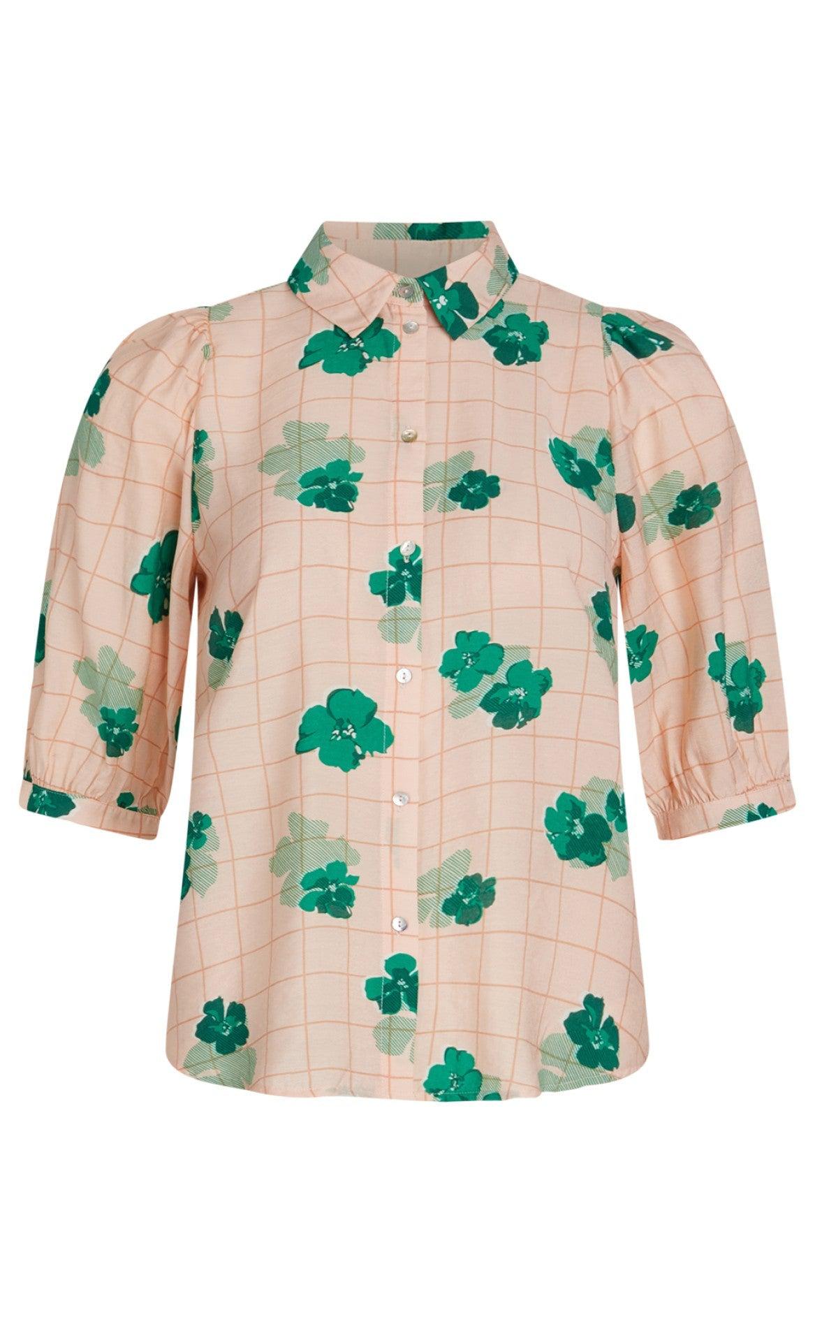 Love & Divine Skjorte - Love789-2 - Powder/Green