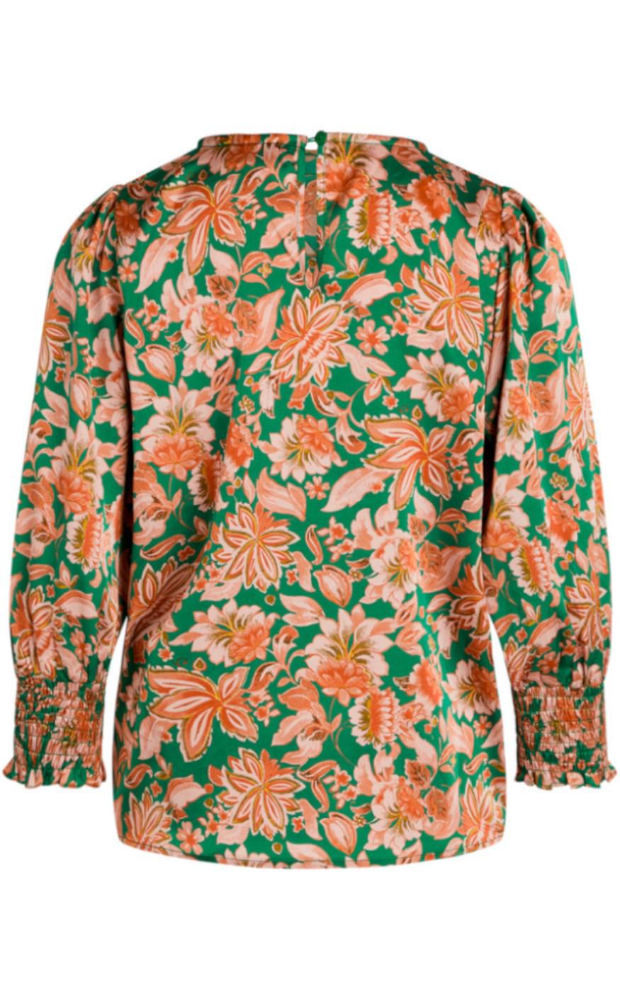 Love & Divine Skjorte - Love915-2 - Green Flower