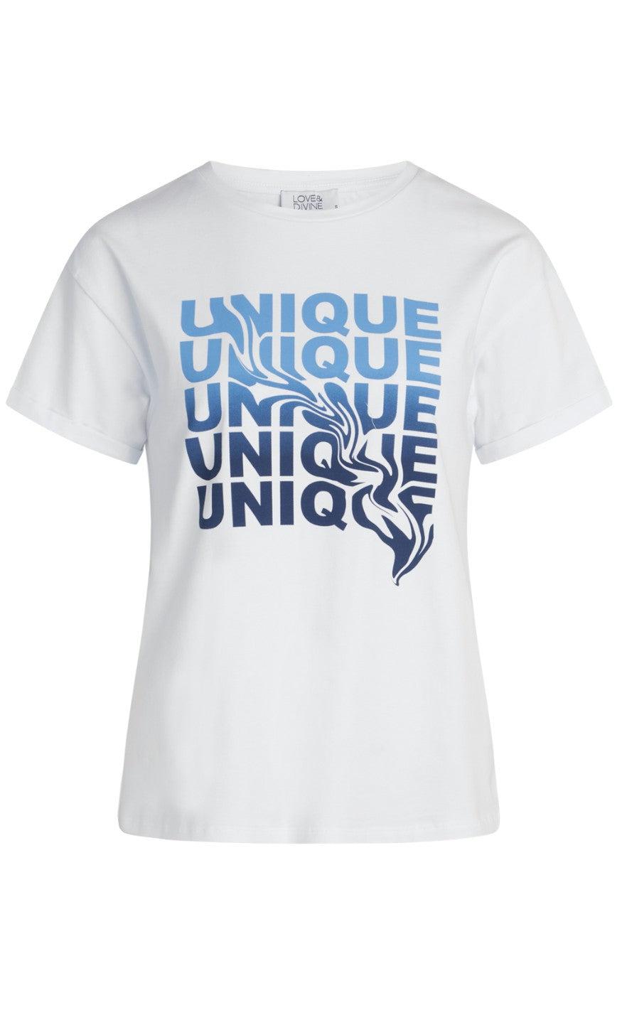 Love & Divine T-shirt - Love443-11 - White/Blue