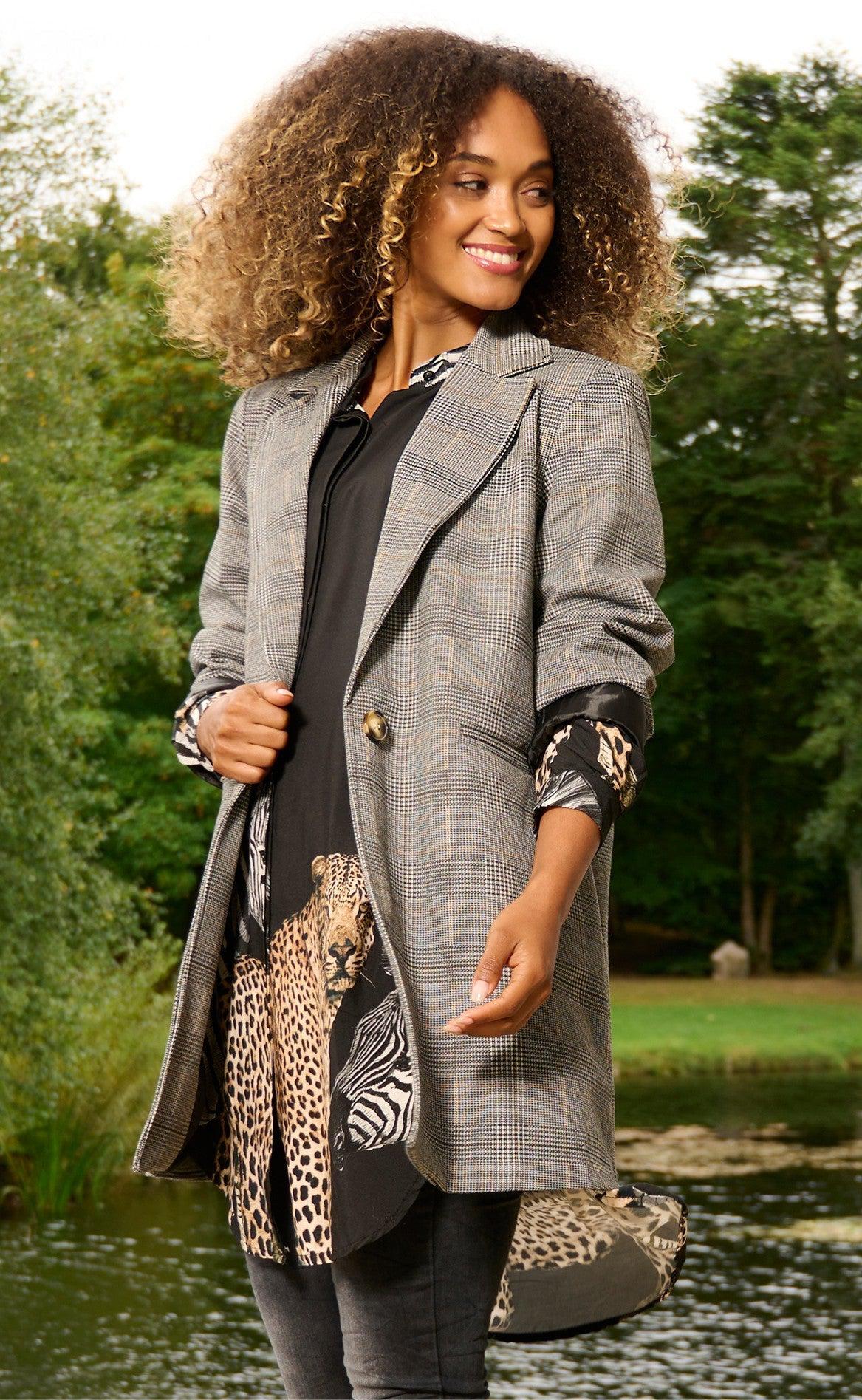 Marta Du Chateau Blazer - 4926 - Black Check