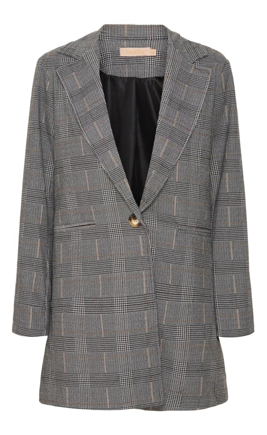 Marta Du Chateau Blazer - 4926 - Black Check