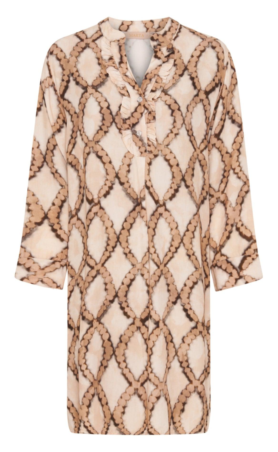 Marta Du Chateau Kjole - 2604B - Beige