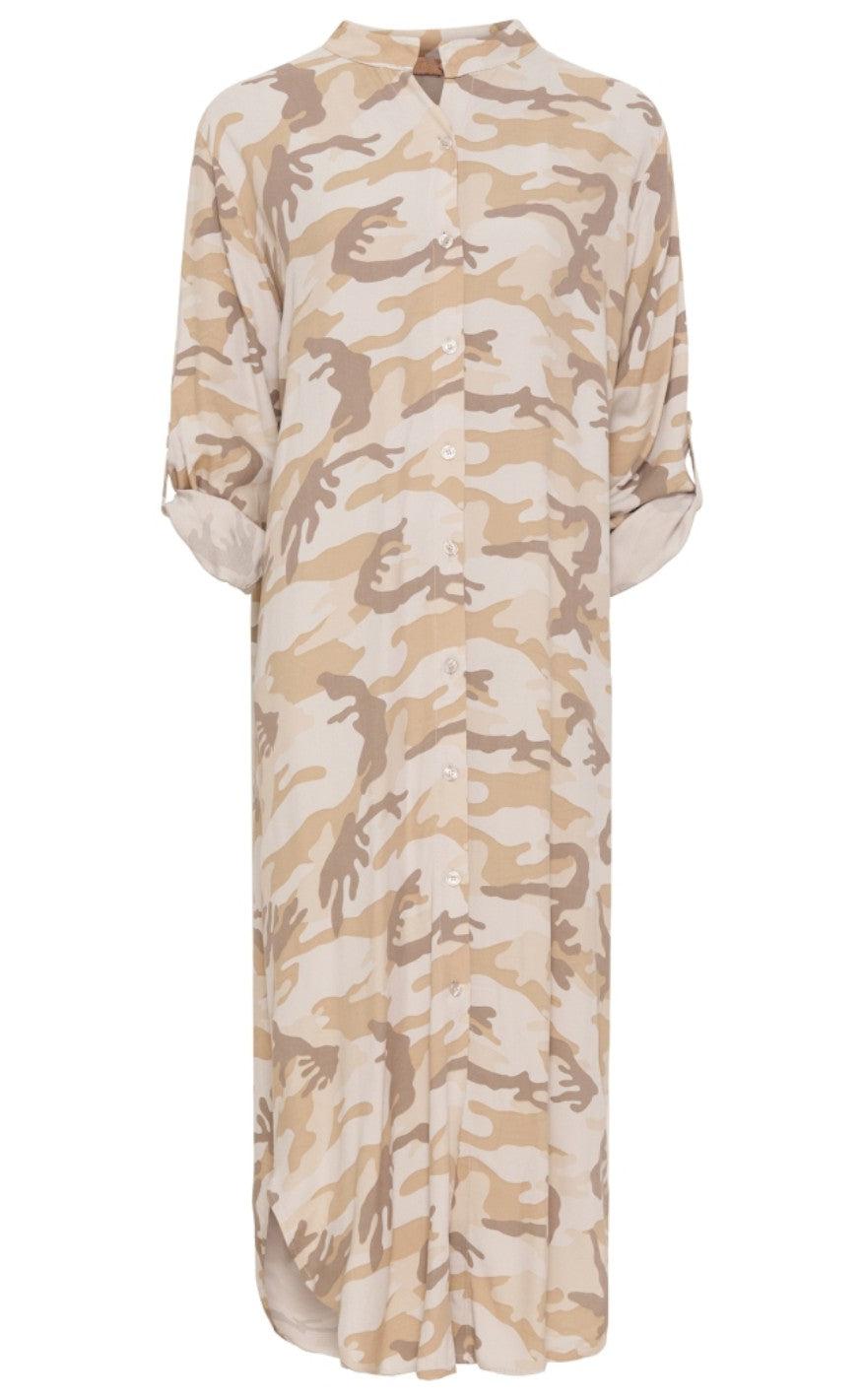 Marta Du Chateau Kjole - 4853 - Beige/Camouflage