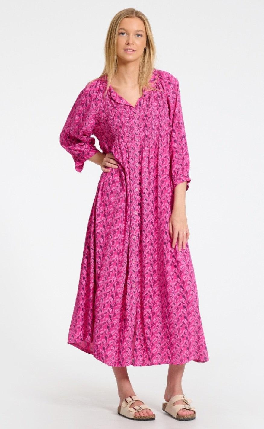 Marta Du Chateau Kjole - 5006 - Fuxia Print