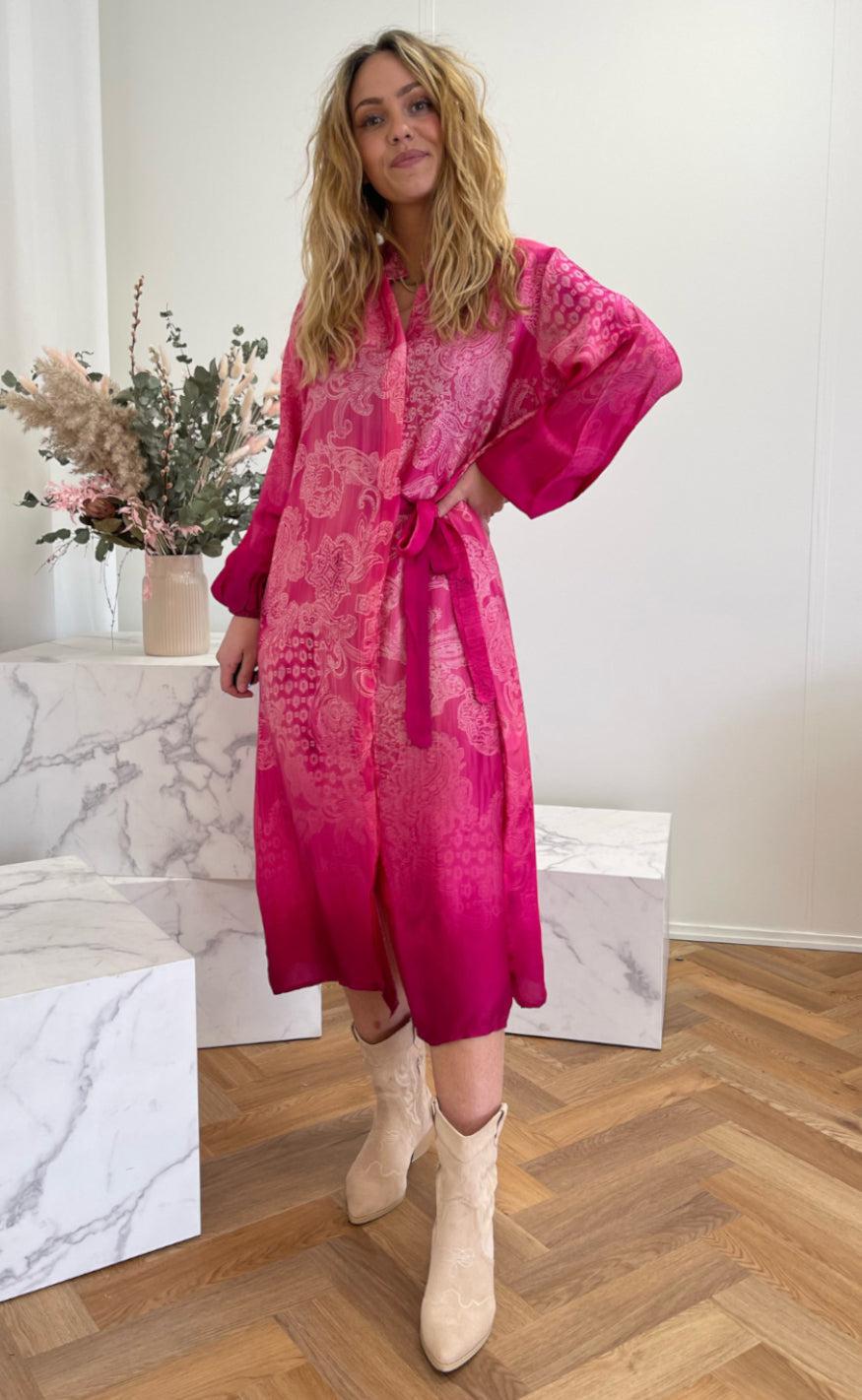 Marta Du Chateau Kjole - 5400 - Fuxia