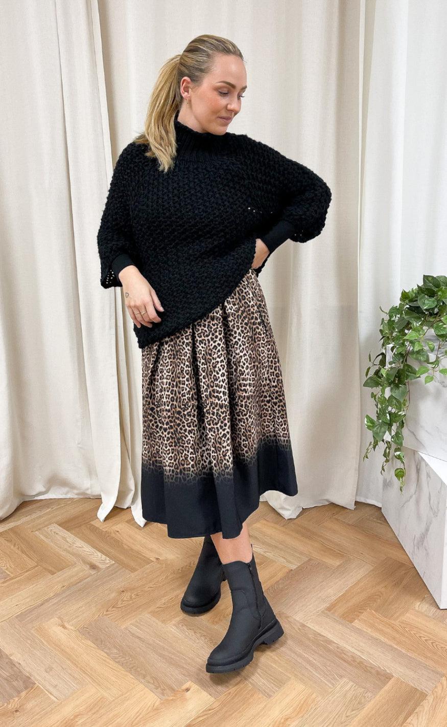 Marta Du Chateau Nederdel - 4911 - Black/Leo