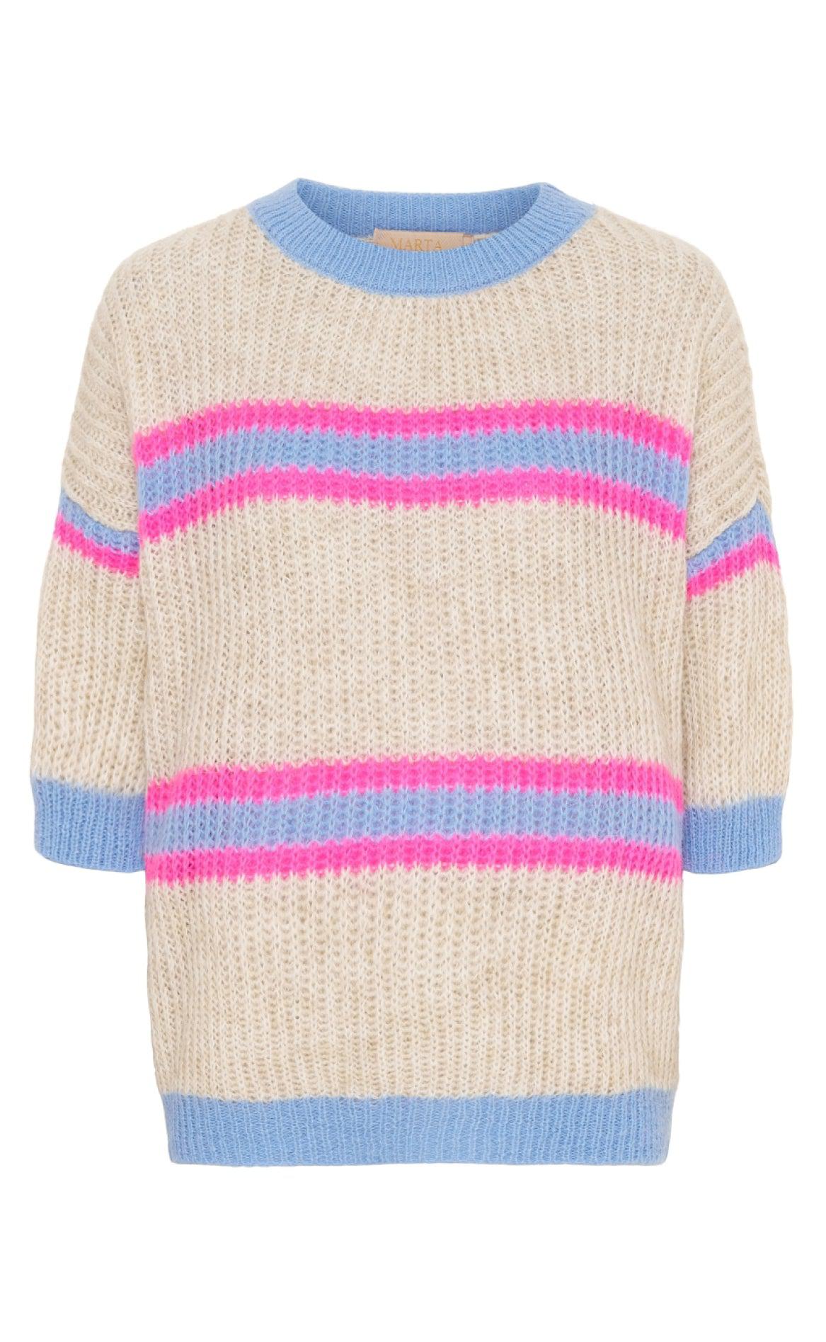 Marta Du Chateau Strik - 6127 - Beige/Fuchsia/Celeste