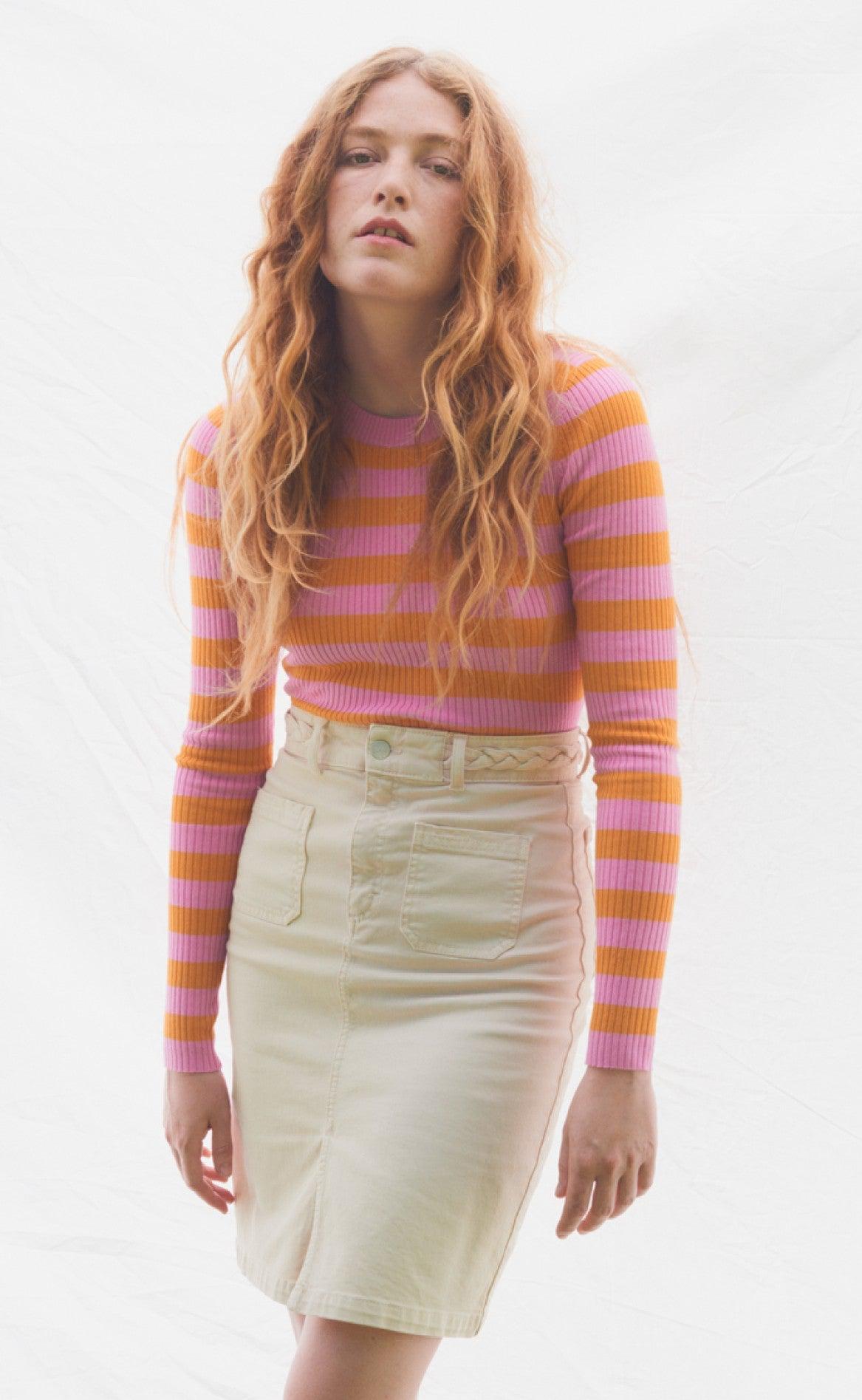 MbyM Bluse - Turbanova-M - Apricot Pink Stripe