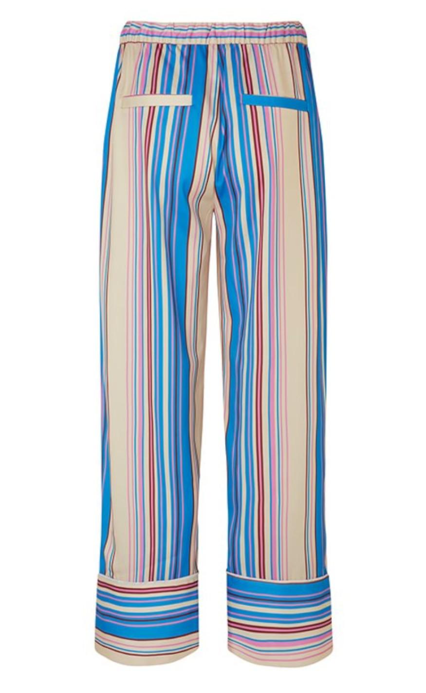 MbyM Bukser - Najila - Pink Blue Stripe