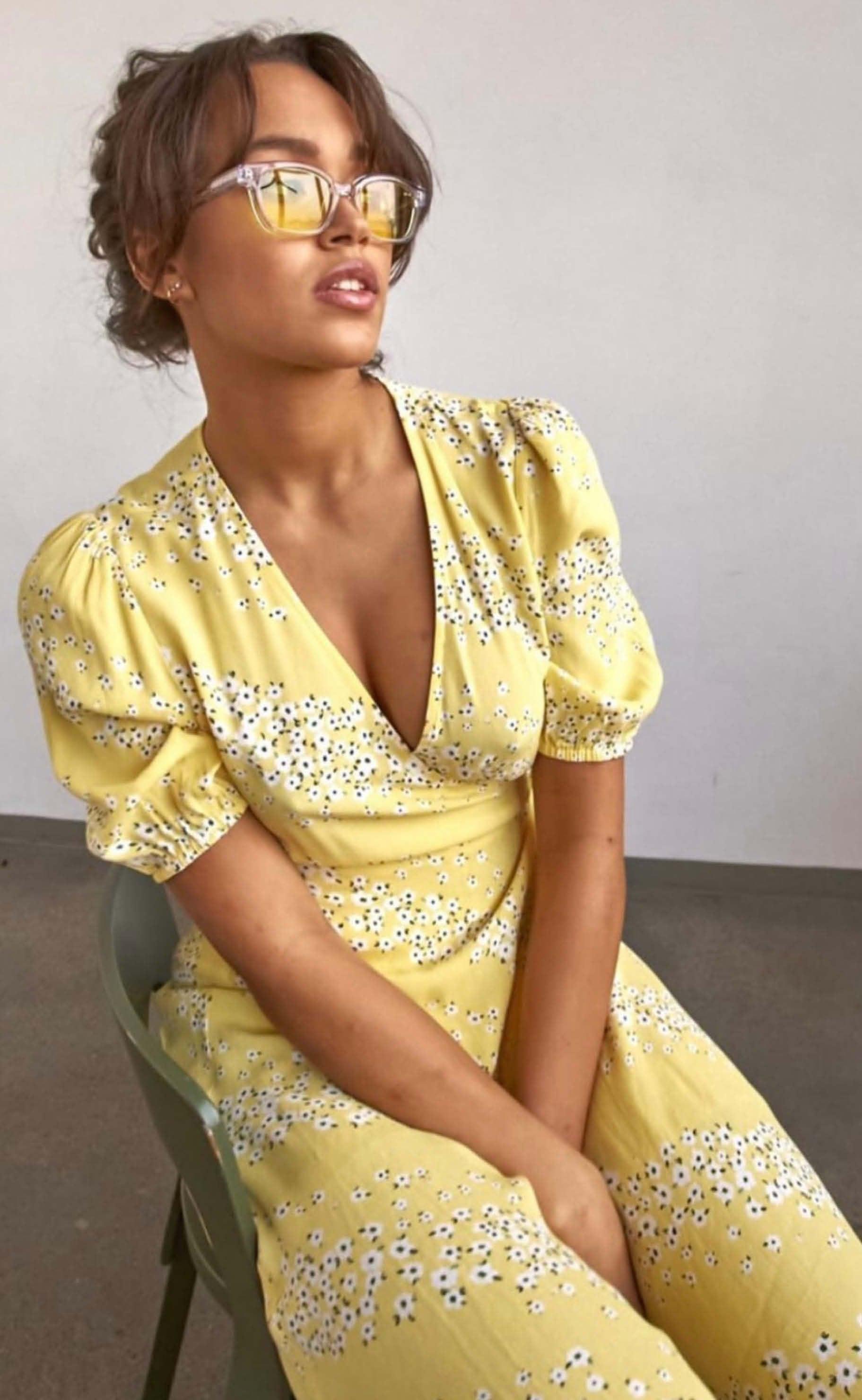 Mbym Kjole - Angelo - Yellow Print