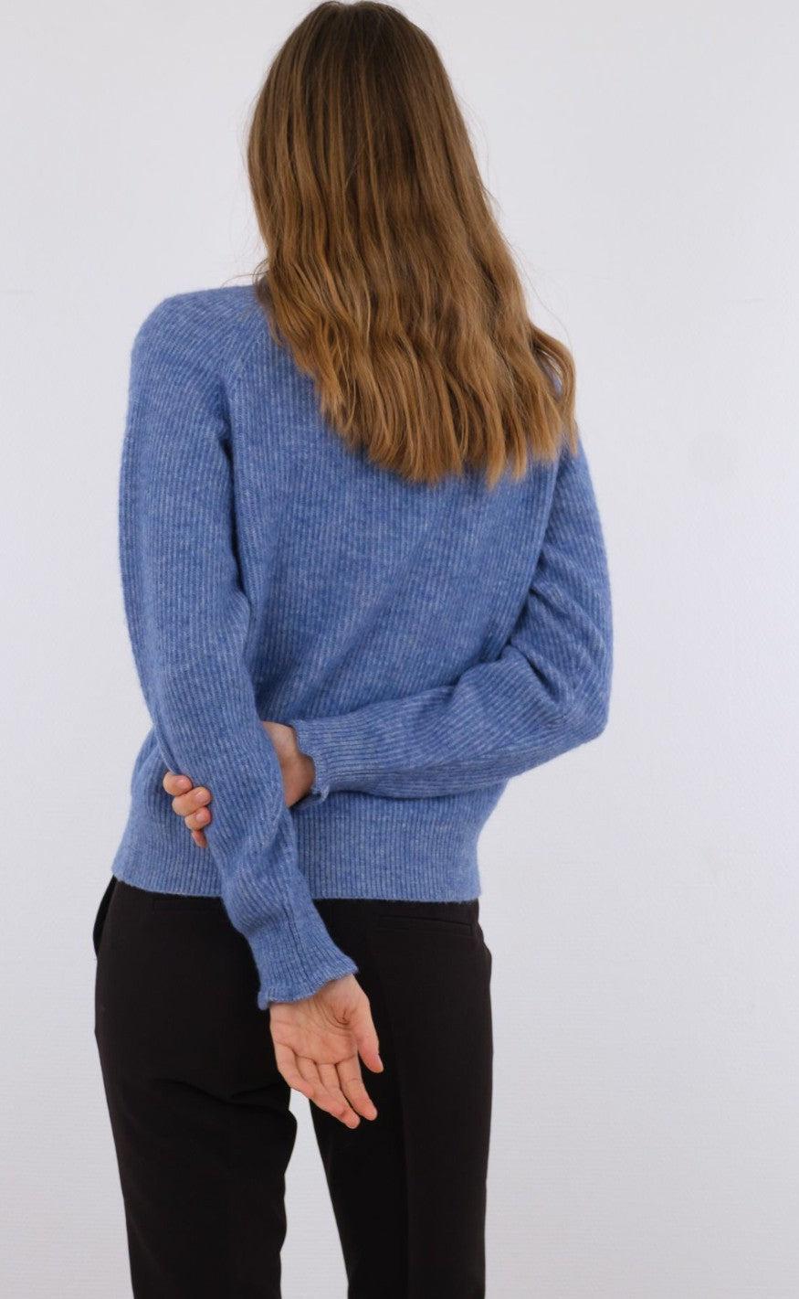 Neo Noir Bluse - Asli Knit - Blue Melange