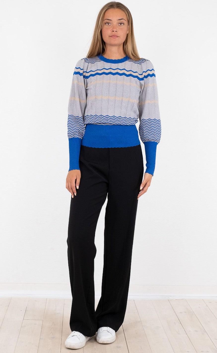 Neo Noir Bluse - Dary - Blue