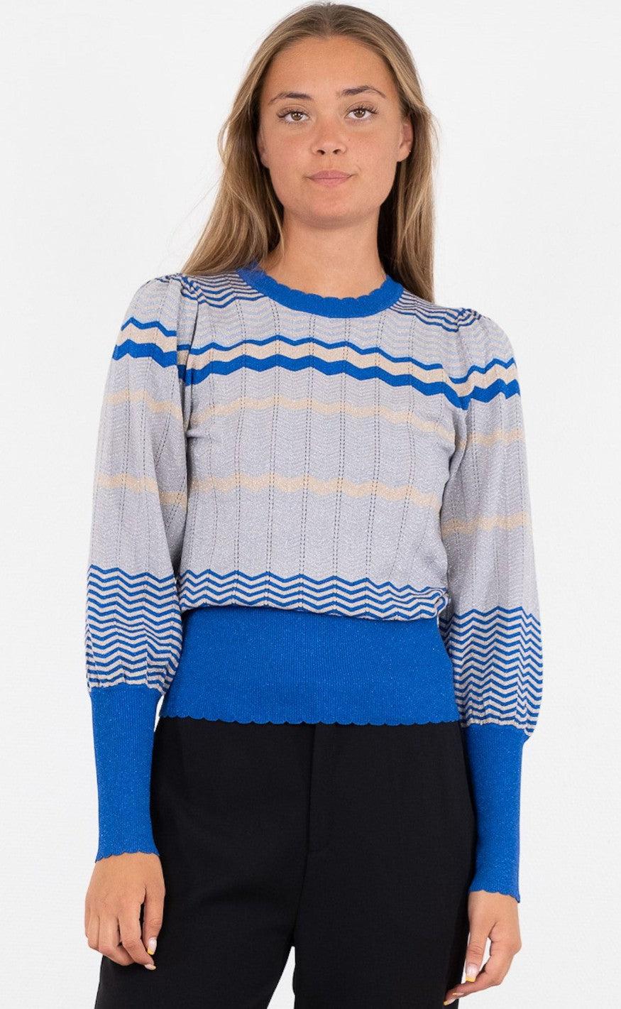 Neo Noir Bluse - Dary - Blue