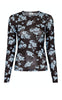 Neo Noir Bluse - Ella Flower - Chocolate Brown