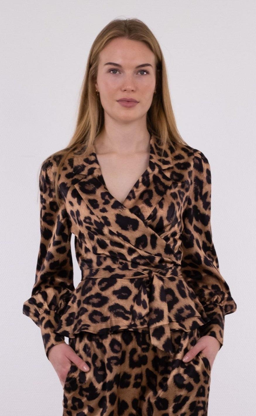 Neo Noir Bluse - Maura Leo - Leopard
