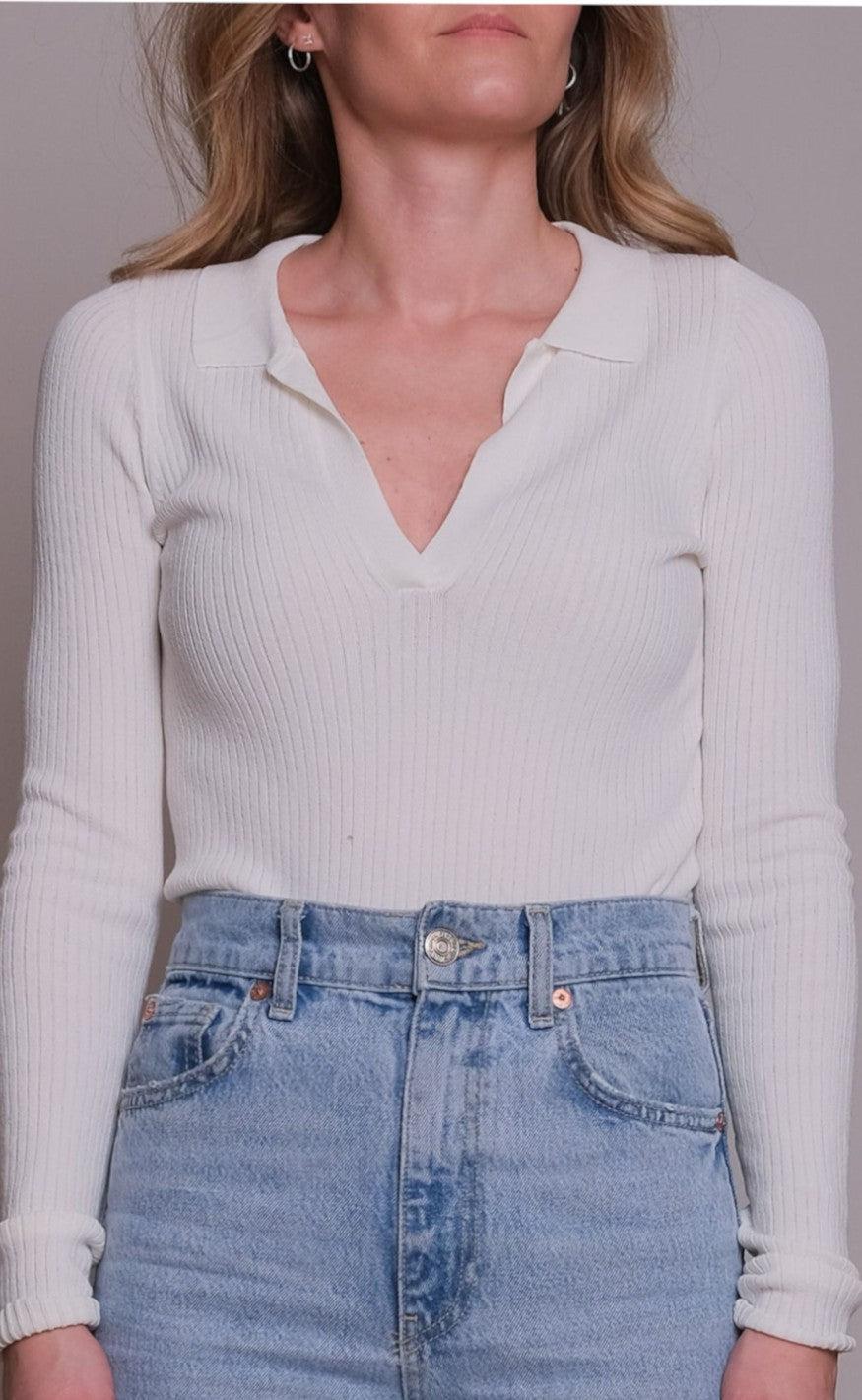 Neo Noir Bluse - Mily Knit - Off White