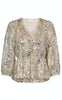 Neo Noir Bluse - Mina Multi Sequins - Champagne
