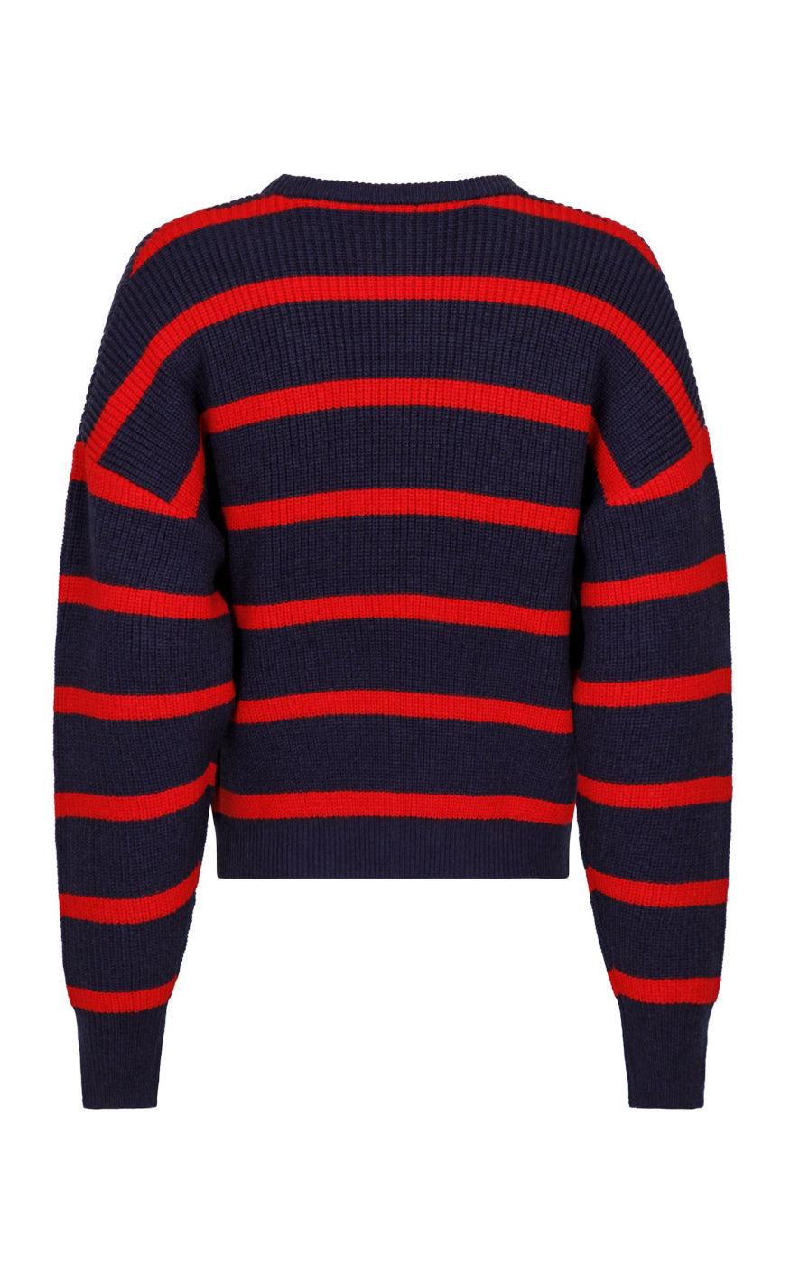 Neo Noir Bluse - Natalie stripe - Navy