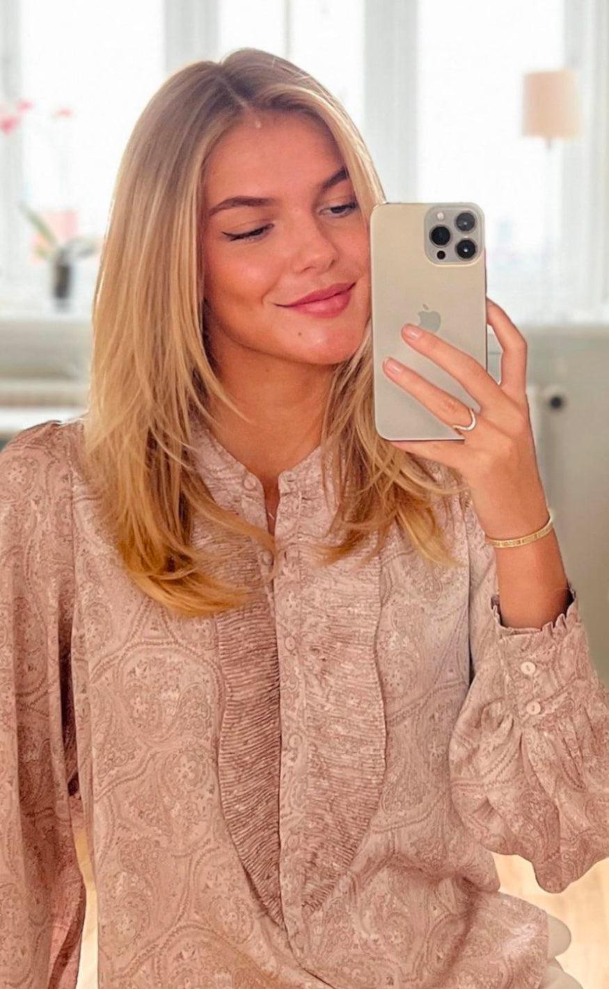 Neo Noir Bluse - Zola Flowy - Dusty Rose