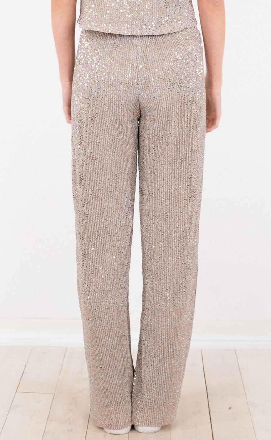 Neo Noir Bukser - Jona Glitter - Sand