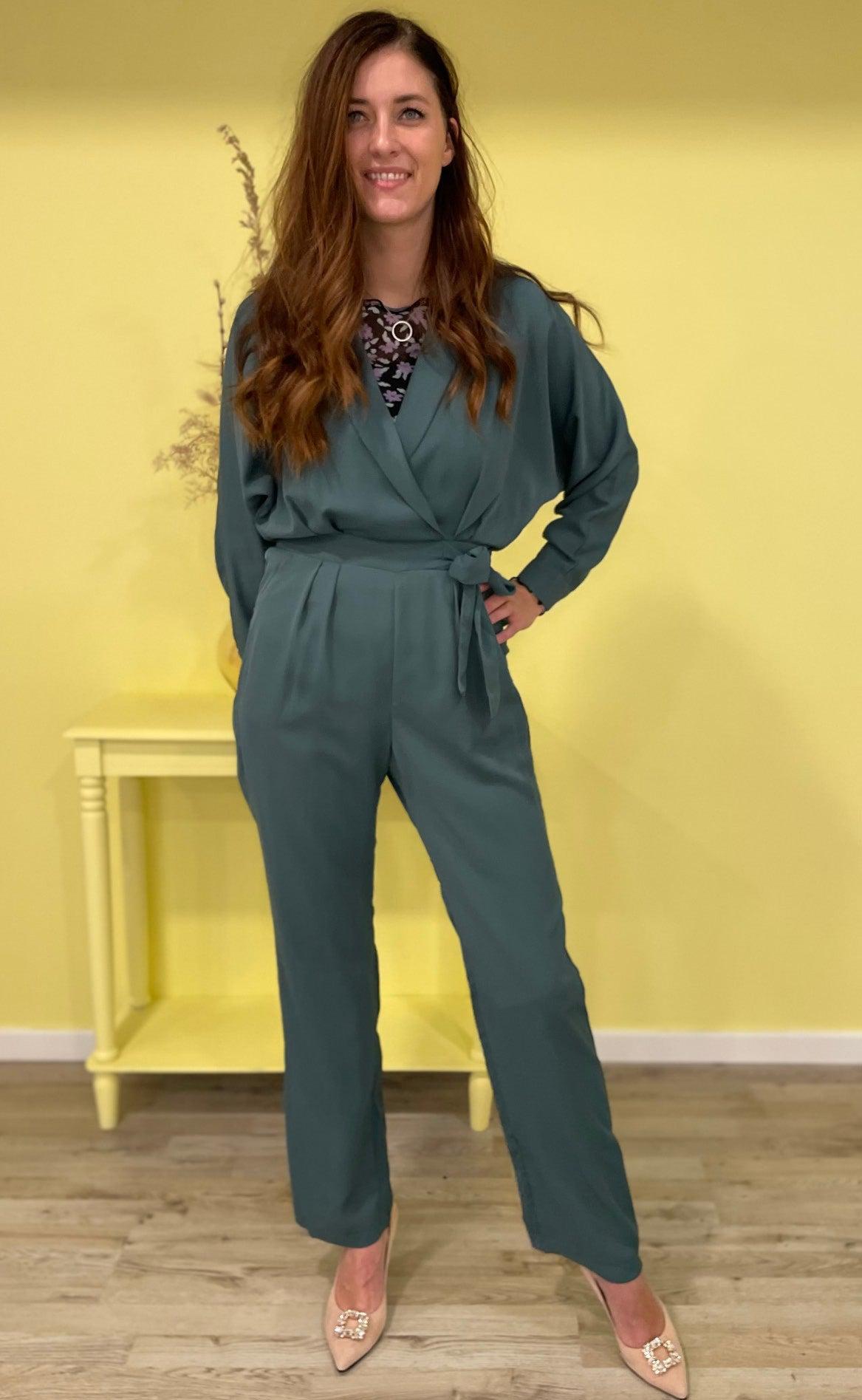 Neo Noir Jumpsuit - Garcia - Smoke Green
