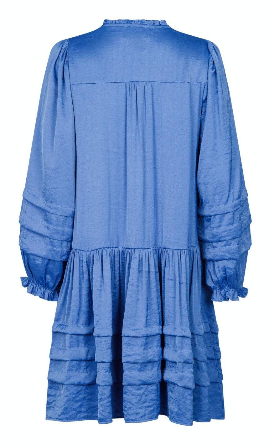 Neo Noir Kjole - Aya Satin - Blue