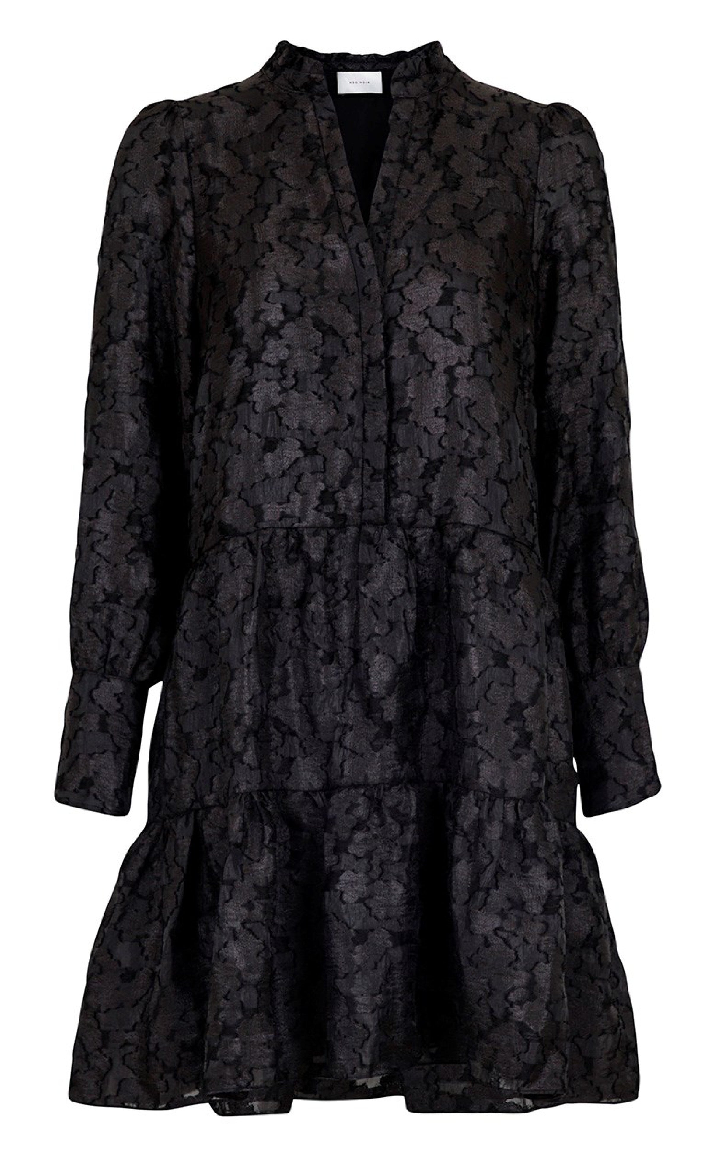 Neo Noir Kjole - Frei Big Flower - Black