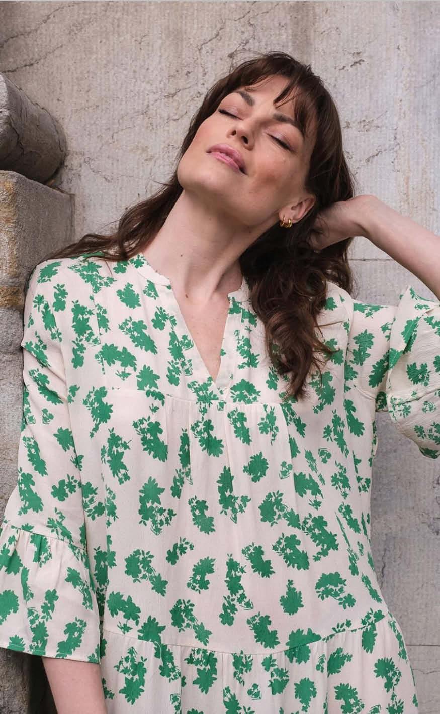 Neo Noir Kjole - Gunvor Primerose - Green
