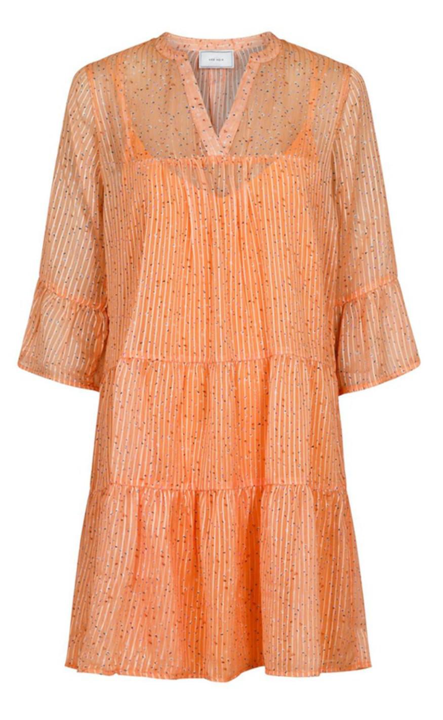 Neo Noir Kjole - Gunvor Sparkle - Tangerine