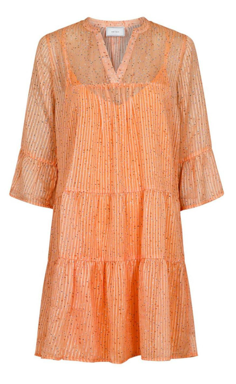 Neo Noir Kjole - Gunvor Sparkle - Tangerine