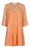 Neo Noir Kjole - Gunvor Sparkle - Tangerine