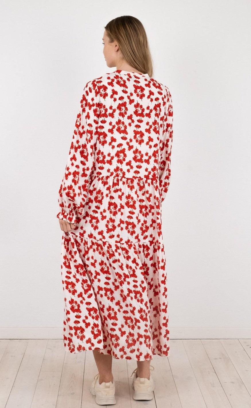 Neo Noir Kjole - Layli Fading Poppy - Red