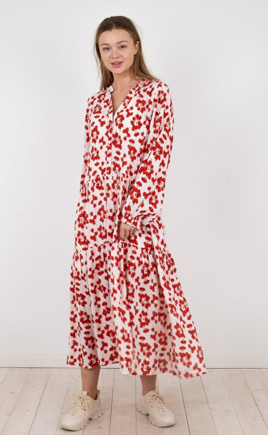 Neo Noir Kjole - Layli Fading Poppy - Red