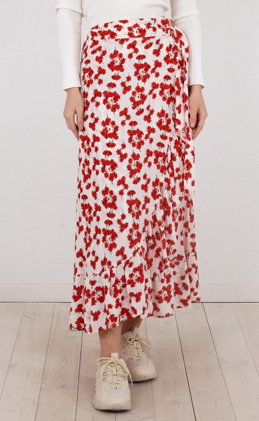 Neo Noir Kjole - Malli Fading Poppy Skirt
