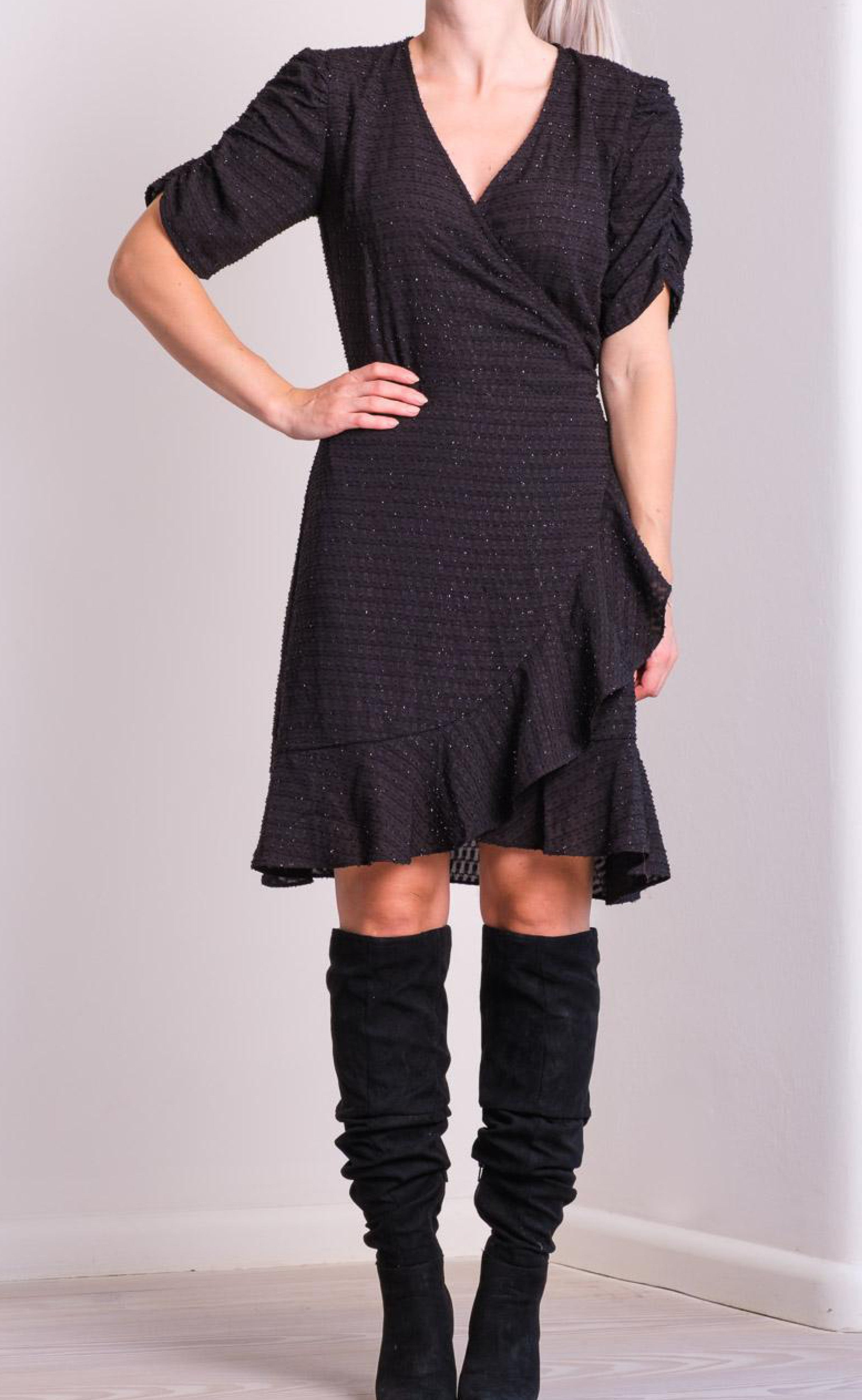 Neo Noir Kjole - Novalee Glitter - Black