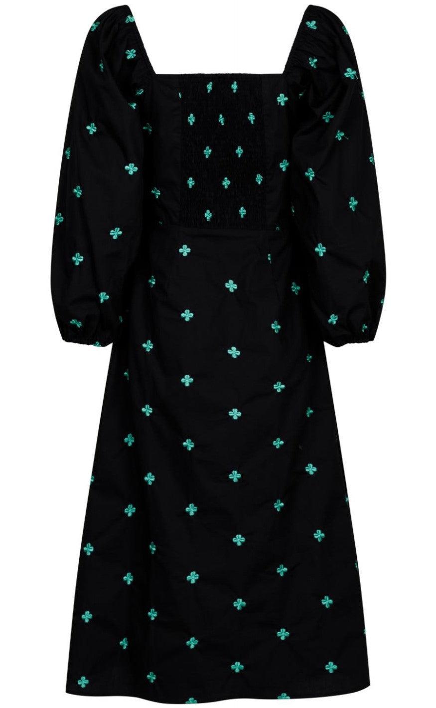 Neo Noir Kjole - Rosa Clower - Green F