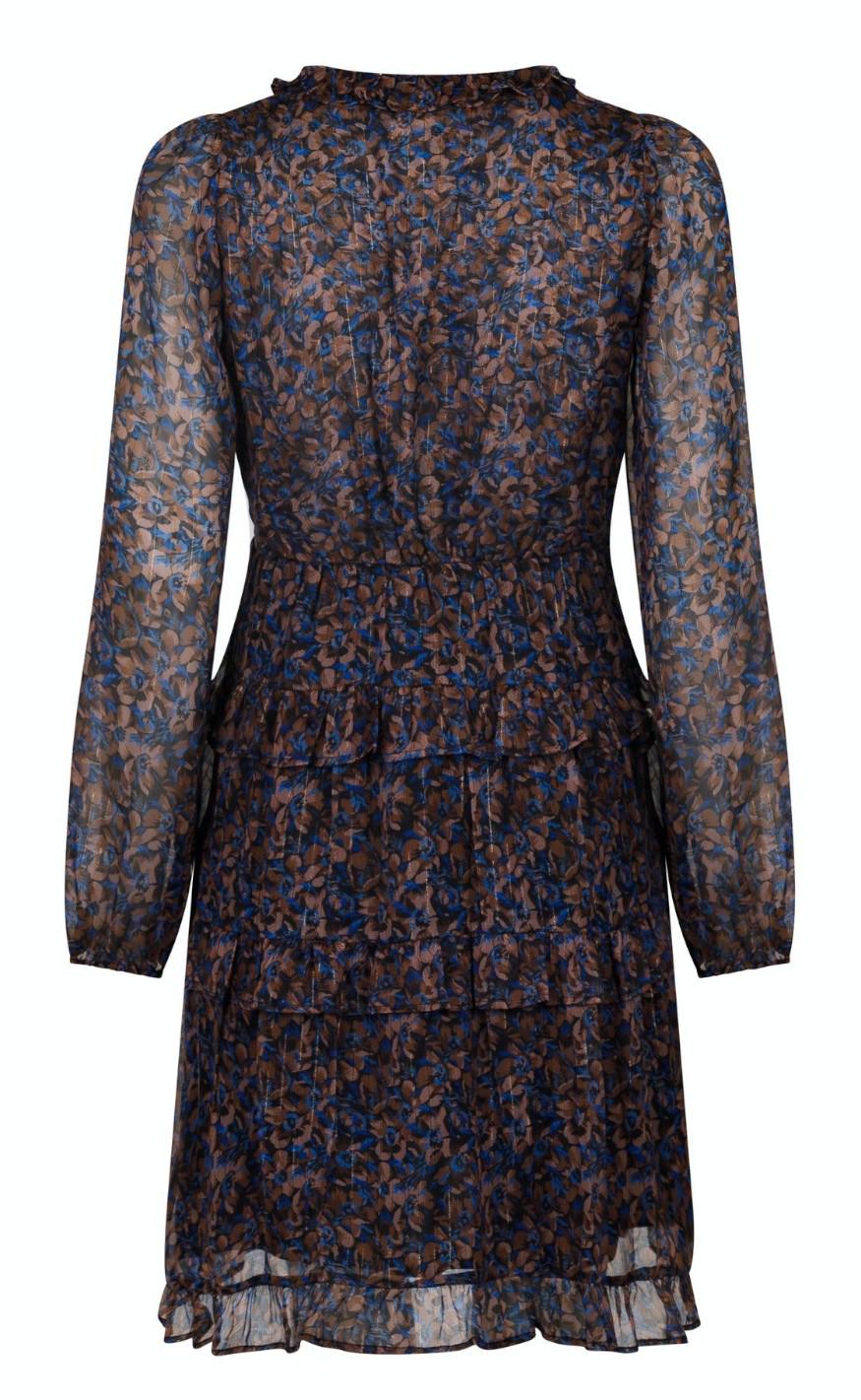 Neo Noir Kjole - Viddi Dark Blossom - Blue