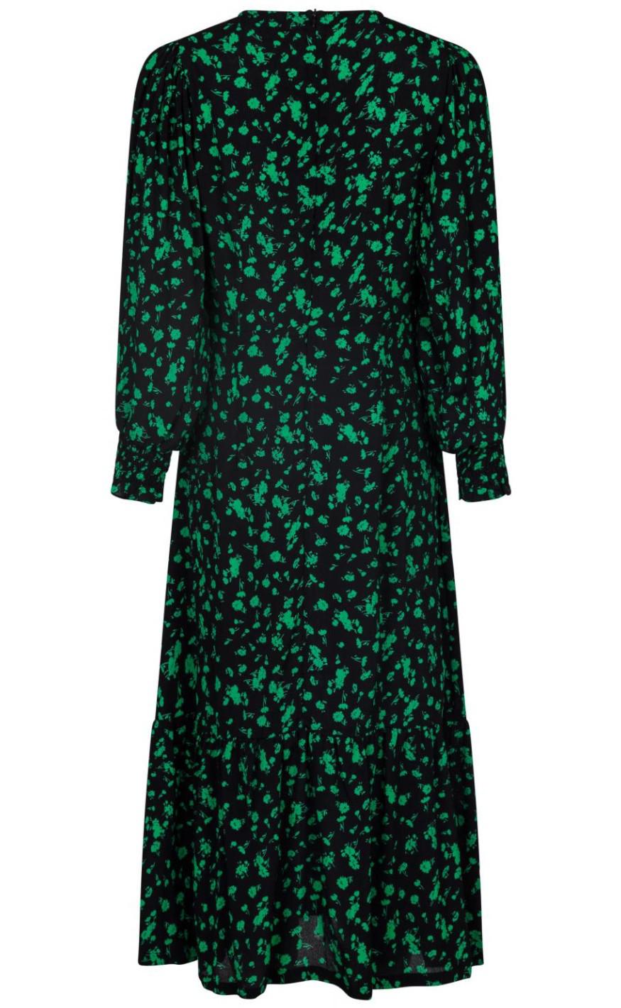 Neo Noir Kjole - Vika Shade - Green Flower