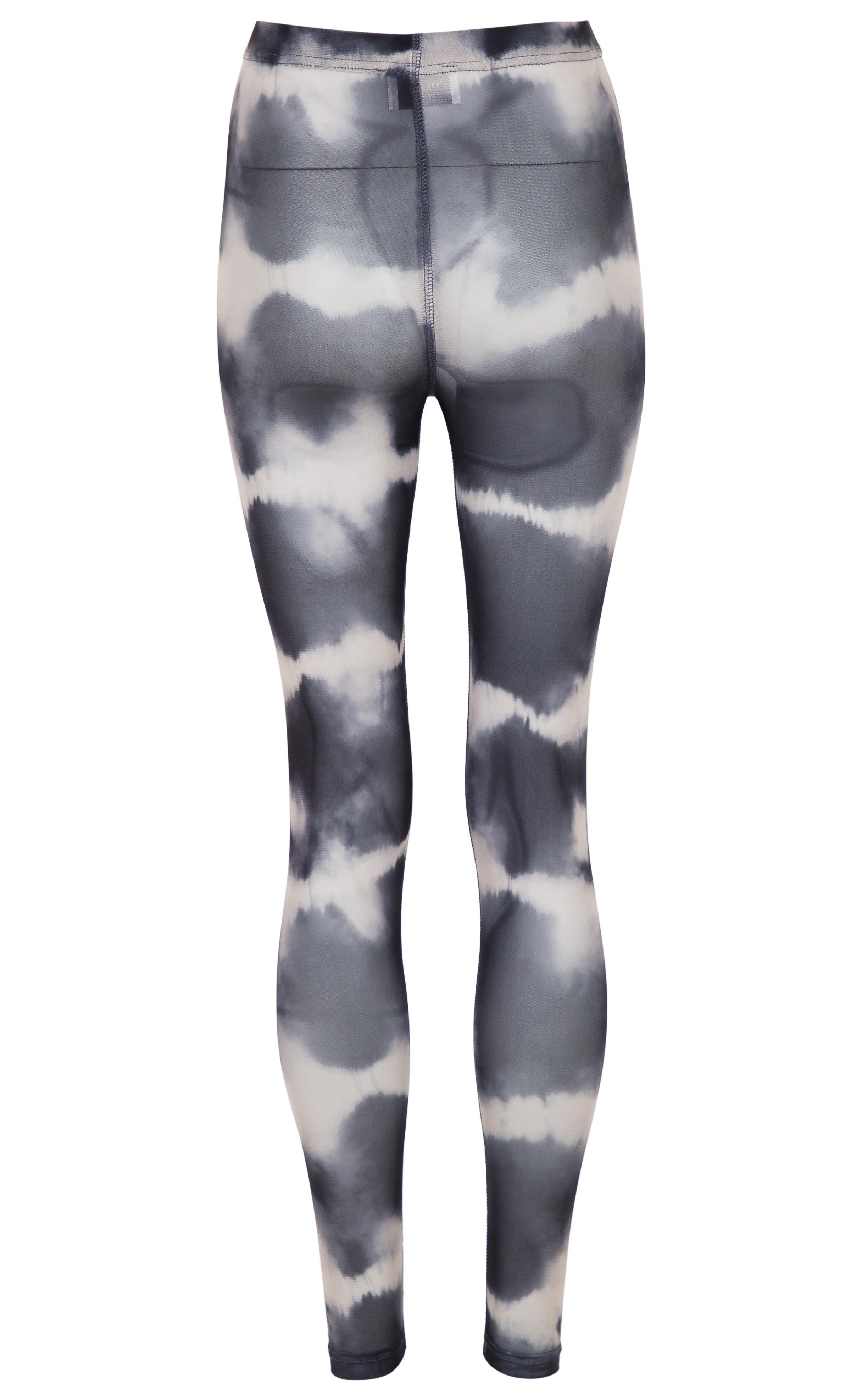 Neo Noir Leggings - Jury Tie Die Mesh - Antracit