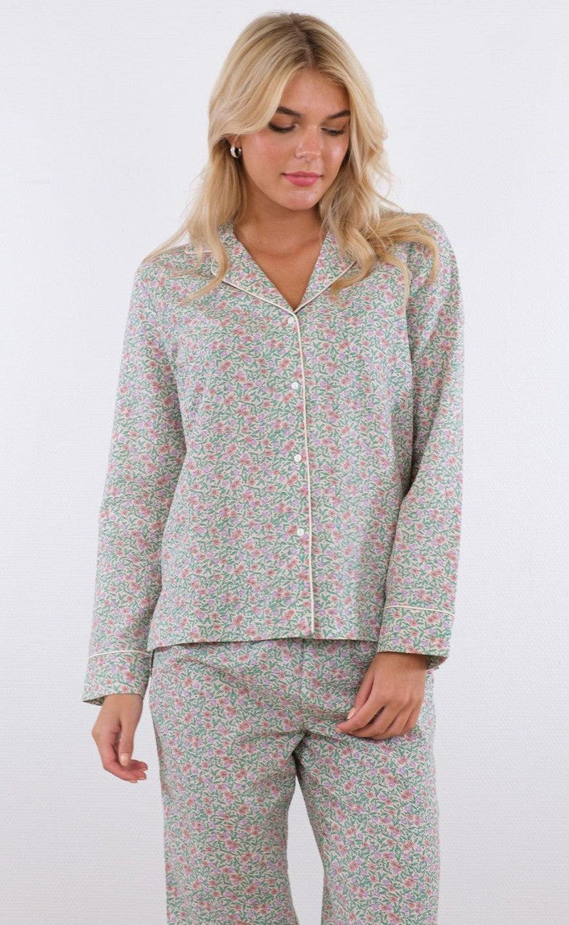 Neo Noir Skjorte - Bellagio Floral - Light Green