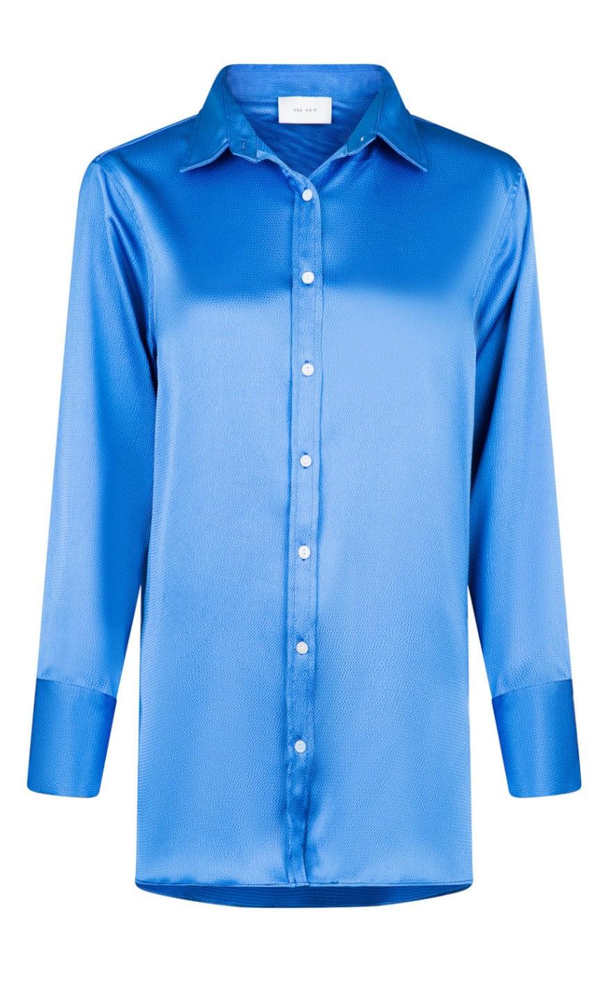 Neo Noir Skjorte - Margit Crepe - Blue