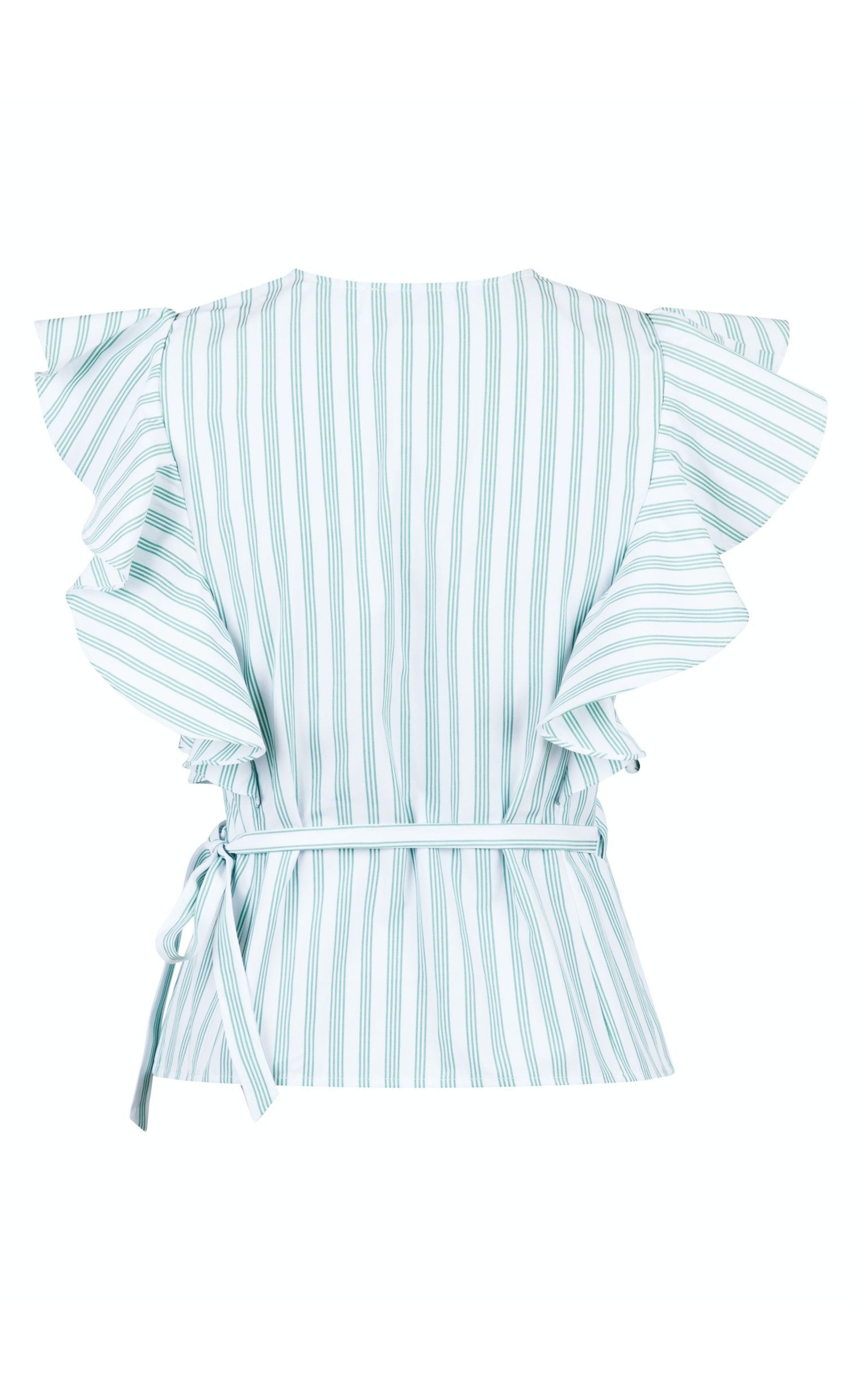 Neo Noir Top - Anika - Stripe Green
