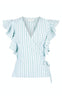 Neo Noir Top - Anika - Stripe Green